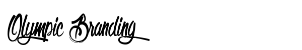 Olympic Branding font preview